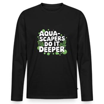 Aquascaping Enthusiast Underwater Gardening - Men's Premium Organic Long Sleeve Shirt - black - Front - Nico (187cm)