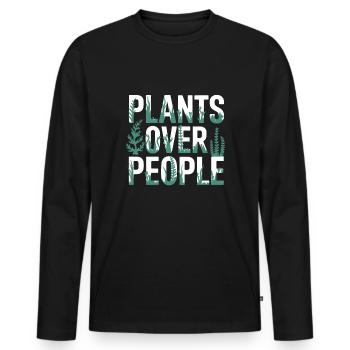 Aquascaping Enthusiast Underwater Gardening - Men's Premium Organic Long Sleeve Shirt - black - Front - Nico (187cm)