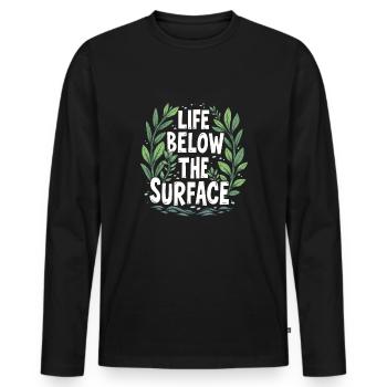 Aquascaping Enthusiast Underwater Gardening - Men's Premium Organic Long Sleeve Shirt - black - Front - Nico (187cm)