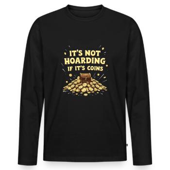 Coin Collector Coin Collection Numismatic History - Männer Premium Bio Langarmshirt - Schwarz - Vorne - Nico (187cm)