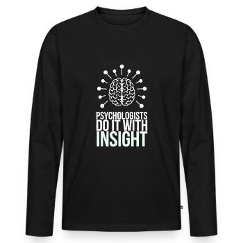 Understanding Psychology Mind and Behavior - Männer Premium Bio Langarmshirt - Schwarz - Vorne - Nico (187cm)