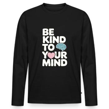 Understanding Psychology Mind and Behavior - Männer Premium Bio Langarmshirt - Schwarz - Vorne - Nico (187cm)