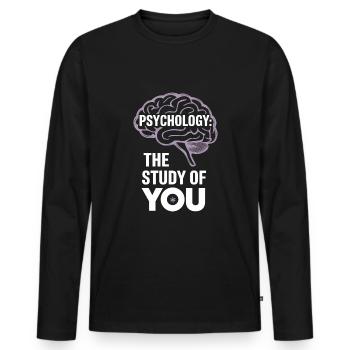 Understanding Psychology Mind and Behavior - Männer Premium Bio Langarmshirt - Schwarz - Vorne - Nico (187cm)