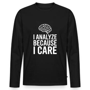 Understanding Psychology Mind and Behavior - Männer Premium Bio Langarmshirt - Schwarz - Vorne - Nico (187cm)