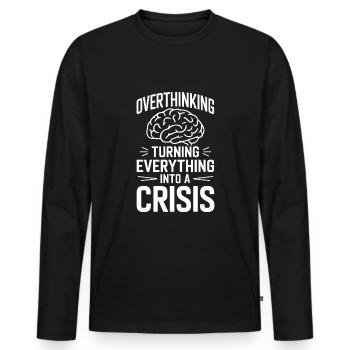 Comprendre la psychologie, l’ et le comportement - T-shirt manches longues Premium bio Homme - noir - Devant - Nico (187cm)