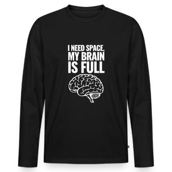 Understanding Psychology Mind and Behavior - Männer Premium Bio Langarmshirt - Schwarz - Vorne - Nico (187cm)
