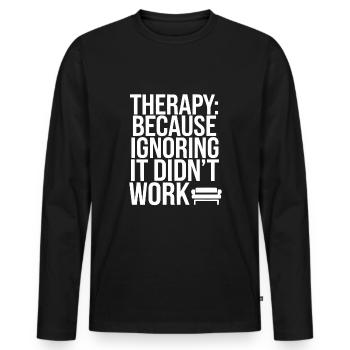 Understanding Psychology Mind and Behavior - Männer Premium Bio Langarmshirt - Schwarz - Vorne - Nico (187cm)