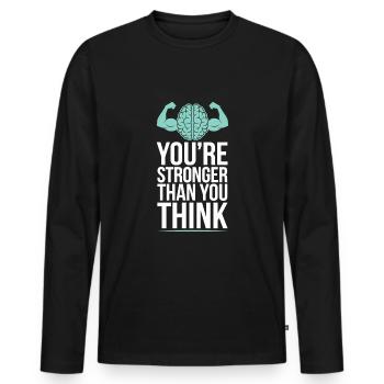 Understanding Psychology Mind and Behavior - Männer Premium Bio Langarmshirt - Schwarz - Vorne - Nico (187cm)