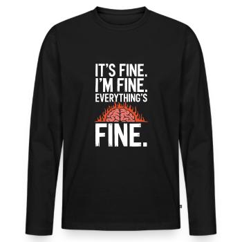 Understanding Psychology Mind and Behavior - Männer Premium Bio Langarmshirt - Schwarz - Vorne - Nico (187cm)