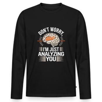Understanding Psychology Mind and Behavior - Männer Premium Bio Langarmshirt - Schwarz - Vorne - Nico (187cm)