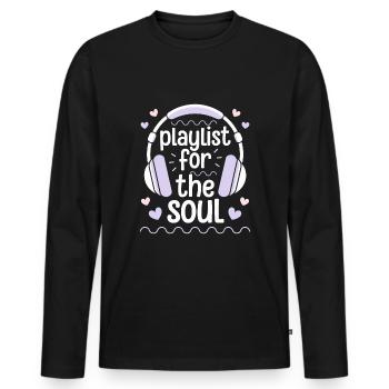 Chill Vibes Amateur de musique décontractée Relaxante - T-shirt manches longues Premium bio Homme - noir - Devant - Nico (187cm)