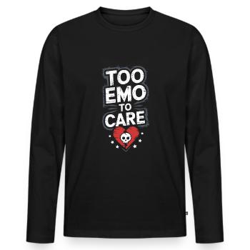 Emo Vibes and Emotional Punk Aesthetic for the - Men's Premium Organic Long Sleeve Shirt - black - Front - Nico (187cm)