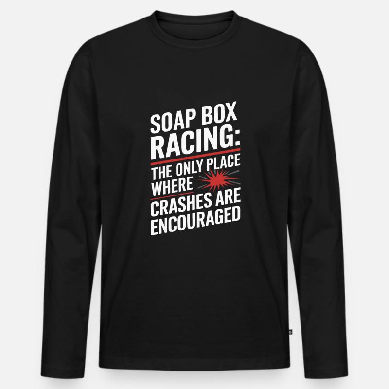 Gravity-Powered Soap Box Racing Adventure for DIY - Männer Premium Bio Langarmshirt - Schwarz