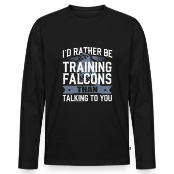 Explore the Art of Falconry with Magnificent Birds - Männer Premium Bio Langarmshirt - Schwarz - Vorne - Nico (187cm)