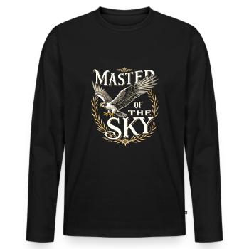 Explore the Art of Falconry with Magnificent Birds - Men's Premium Organic Long Sleeve Shirt - black - Front - Nico (187cm)