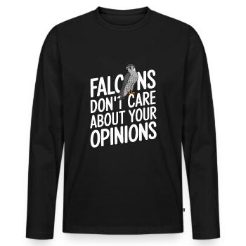 Explore the Art of Falconry with Magnificent Birds - Men's Premium Organic Long Sleeve Shirt - black - Front - Nico (187cm)