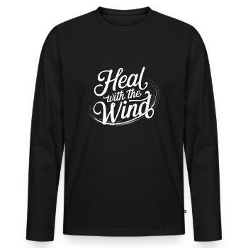 Voyage de guérison émotionnelle vers la pleine conscience et - T-shirt manches longues Premium bio Homme - noir - Devant - Nico (187cm)