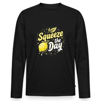 Refreshing Lemonade Vibes: Perfect for Lemonade - Men's Premium Organic Long Sleeve Shirt - black - Front - Nico (187cm)