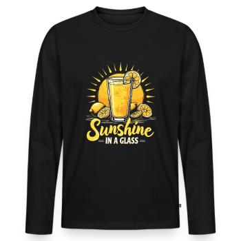 Refreshing Lemonade Vibes: Perfect for Lemonade - Men's Premium Organic Long Sleeve Shirt - black - Front - Nico (187cm)