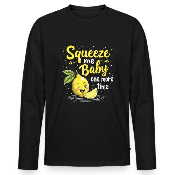 Refreshing Lemonade Vibes: Perfect for Lemonade - Men's Premium Organic Long Sleeve Shirt - black - Front - Nico (187cm)