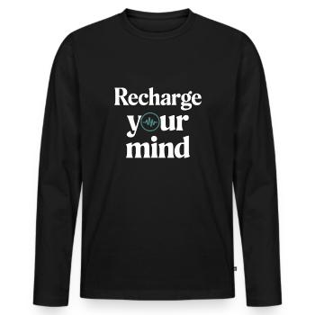 Voyage de guérison émotionnelle vers la pleine conscience et - T-shirt manches longues Premium bio Homme - noir - Devant - Nico (187cm)
