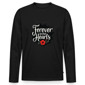 Honor Veterans Day with Patriotism and Military - Men's Premium Organic Long Sleeve Shirt - black - Front - Nico (187cm)