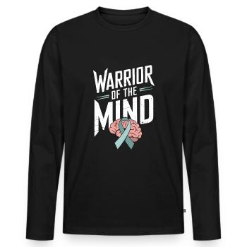 Honor Veterans Day with Patriotism and Military - Men's Premium Organic Long Sleeve Shirt - black - Front - Nico (187cm)