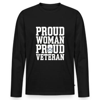 Honor Veterans Day with Patriotism and Military - Men's Premium Organic Long Sleeve Shirt - black - Front - Nico (187cm)