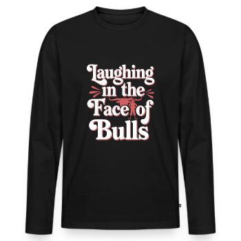 Rodéo Clown Animateur Équitation De Taureau Et Rodéo - T-shirt manches longues Premium bio Homme - noir - Devant - Nico (187cm)