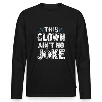 Rodéo Clown Animateur Équitation De Taureau Et Rodéo - T-shirt manches longues Premium bio Homme - noir - Devant - Nico (187cm)