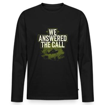 Honor the Vietnam veterans with patriotism and - Men's Premium Organic Long Sleeve Shirt - black - Front - Nico (187cm)
