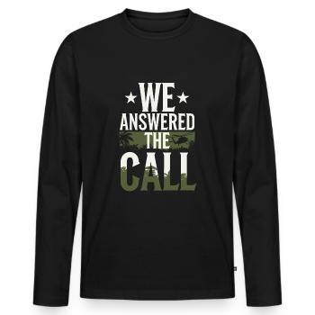 Honor the Vietnam veterans with patriotism and - Men's Premium Organic Long Sleeve Shirt - black - Front - Nico (187cm)