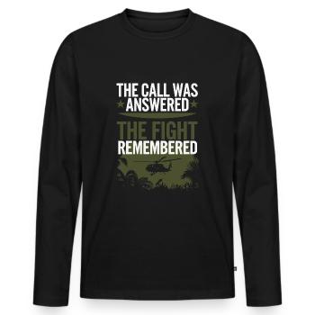 Honor the Vietnam veterans with patriotism and - Men's Premium Organic Long Sleeve Shirt - black - Front - Nico (187cm)