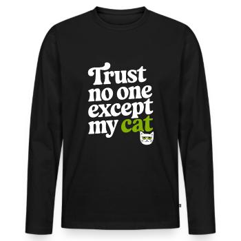 Conspiration mondiale du Nouvel Ordre Mondial - T-shirt manches longues Premium bio Homme - noir - Devant - Nico (187cm)