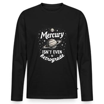 Astrology Skeptic: Critical Thinking - Men's Premium Organic Long Sleeve Shirt - black - Front - Nico (187cm)