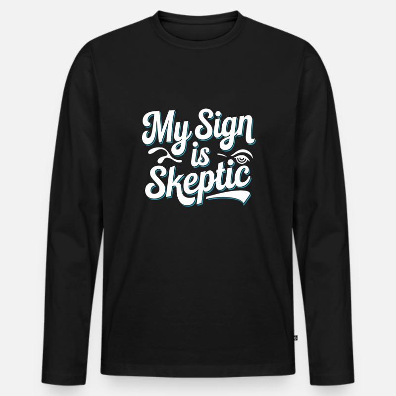 Astrologie-skeptiker: Kritisches Denken - Männer Premium Bio Langarmshirt - Schwarz