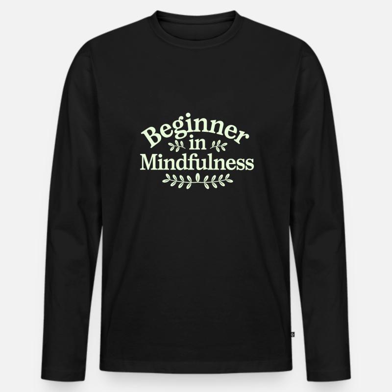 Ruhiger Geist, Meditationspraxis Und Geistiges - Männer Premium Bio Langarmshirt - Schwarz