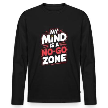 Conspiration de contrôle mental Mk-Ultra et gouvernement - T-shirt manches longues Premium bio Homme - noir - Devant - Nico (187cm)