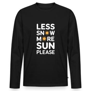 Hiver--froid-plaintes - T-shirt manches longues Premium bio Homme - noir - Devant - Nico (187cm)