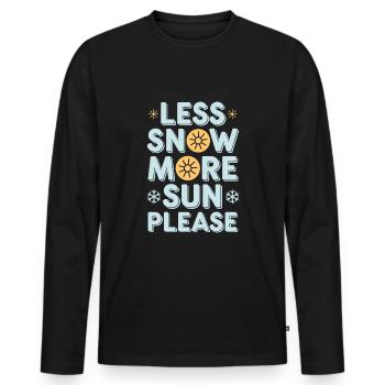 Hiver--froid-plaintes - T-shirt manches longues Premium bio Homme - noir - Devant - Nico (187cm)