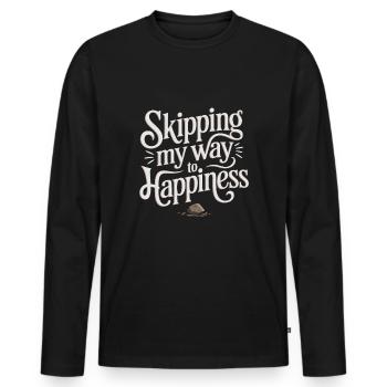 Stone jumping, stone jumping, outdoor hobby stone - Men's Premium Organic Long Sleeve Shirt - black - Front - Nico (187cm)