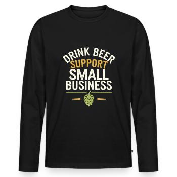 Craft-beer-enthusiast, Lokaler Brauerei-fan - Männer Premium Bio Langarmshirt - Schwarz - Vorne - Nico (187cm)