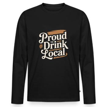 Craft-beer-enthusiast, Lokaler Brauerei-fan - Männer Premium Bio Langarmshirt - Schwarz - Vorne - Nico (187cm)