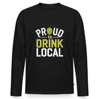 Craft-beer-enthusiast, Lokaler Brauerei-fan - Männer Premium Bio Langarmshirt - Schwarz - Vorne - Nico (187cm)