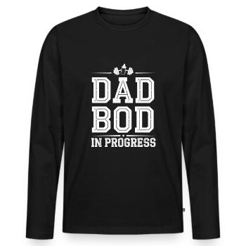 Elternschafts-humor Neue Väter Haben Zum Ersten - Männer Premium Bio Langarmshirt - Schwarz - Vorne - Nico (187cm)