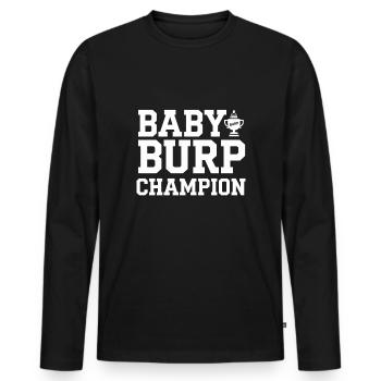 Elternschafts-humor Neue Väter Haben Zum Ersten - Männer Premium Bio Langarmshirt - Schwarz - Vorne - Nico (187cm)