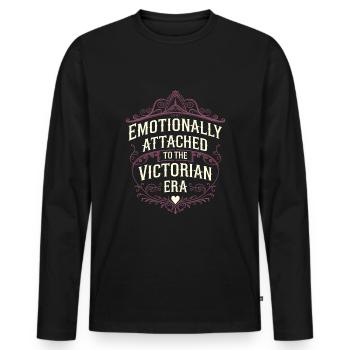 Geschichtsfächer Aus Der Viktorianischen Zeit, - Männer Premium Bio Langarmshirt - Schwarz - Vorne - Nico (187cm)
