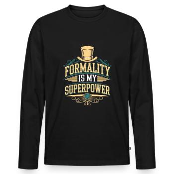 Geschichtsfächer Aus Der Viktorianischen Zeit, - Männer Premium Bio Langarmshirt - Schwarz - Vorne - Nico (187cm)