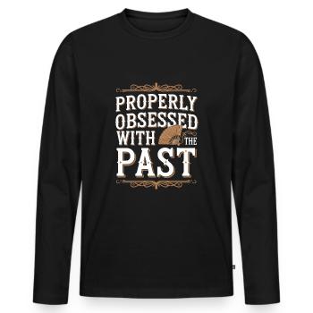Geschichtsfächer Aus Der Viktorianischen Zeit, - Männer Premium Bio Langarmshirt - Schwarz - Vorne - Nico (187cm)