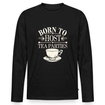 Geschichtsfächer Aus Der Viktorianischen Zeit, - Männer Premium Bio Langarmshirt - Schwarz - Vorne - Nico (187cm)